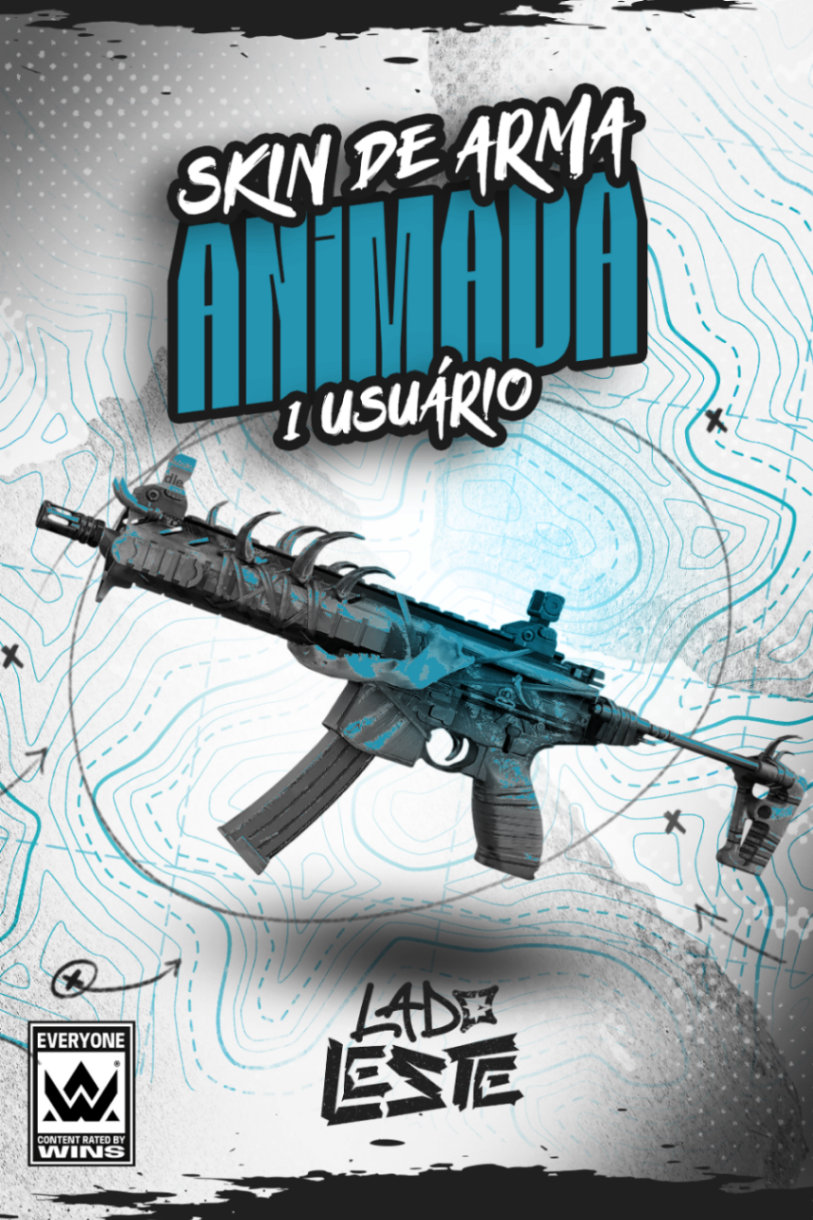 Skin Exclusiva de Arma Animada 1 Usuário